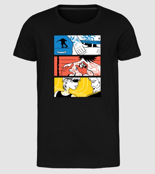Tatuaj ilustrare model negru pe tricou