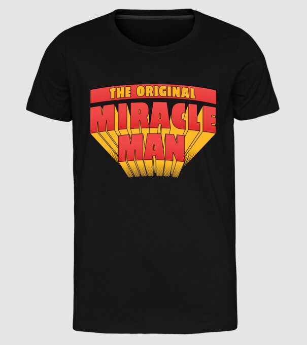 The Original Miracle Man model negru pe tricou