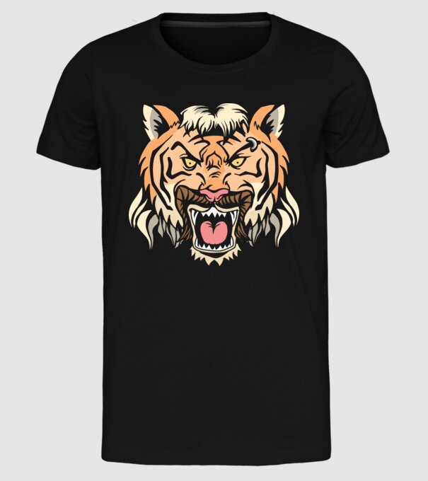 Tiger King Tigru model negru pe tricou