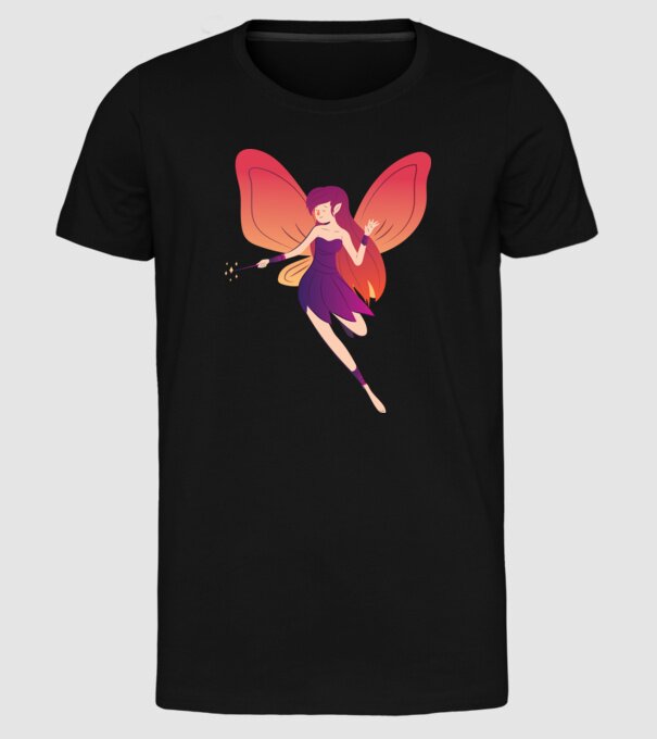 Magia zânelor model negru pe tricou