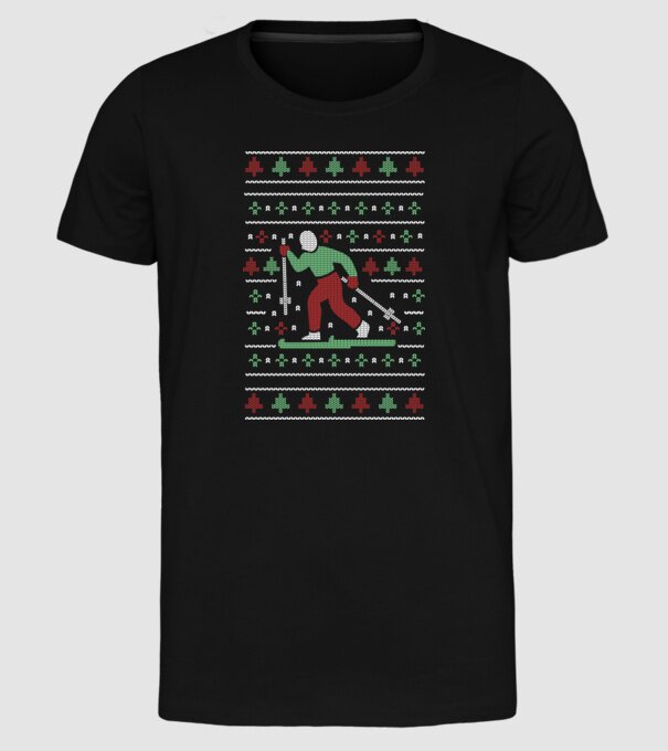 Schi fond Pulover urât model negru pe tricou
