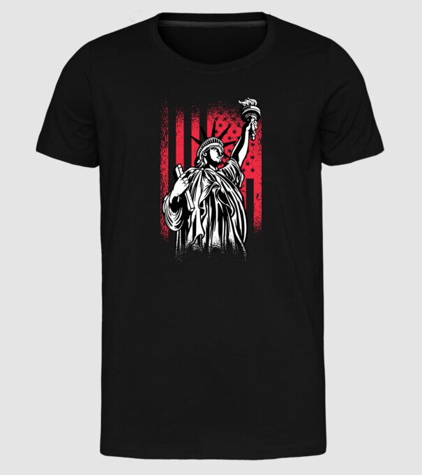 SUA Statuia Libertății model negru pe tricou