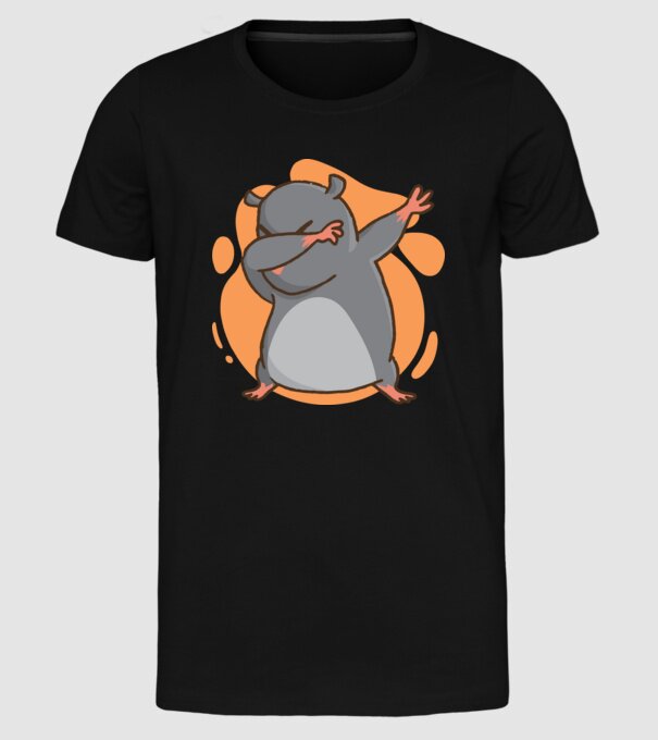 Cârtiță DAB model negru pe tricou