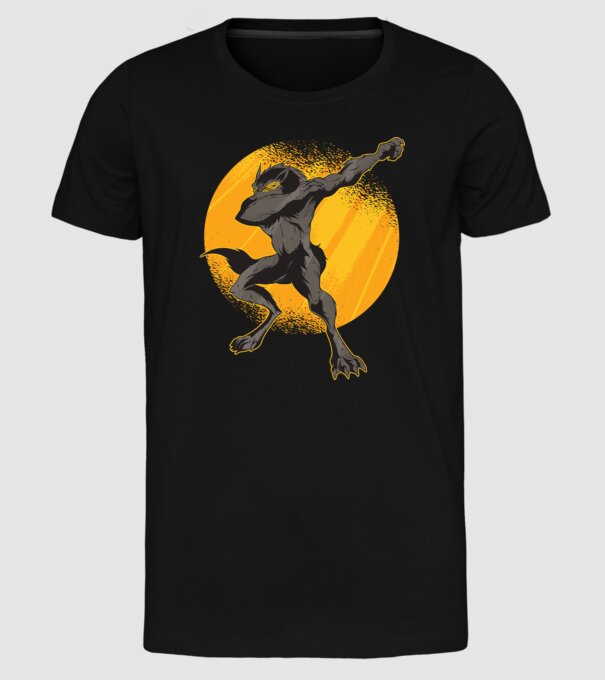 Vârcolac DAB model negru pe tricou