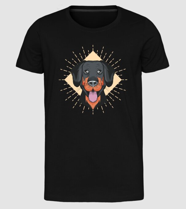 Cap Câine amuzant model negru pe tricou