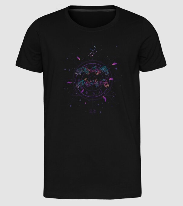 Aquarius Zodiac model negru pe tricou