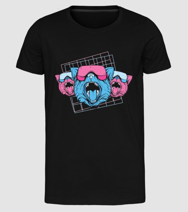Pisicuțe VR model negru pe tricou