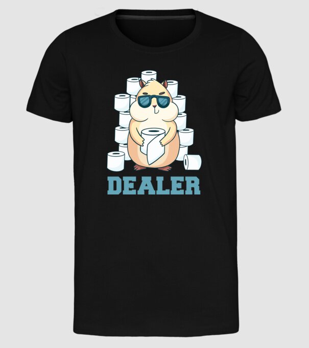 Dealer model negru pe tricou