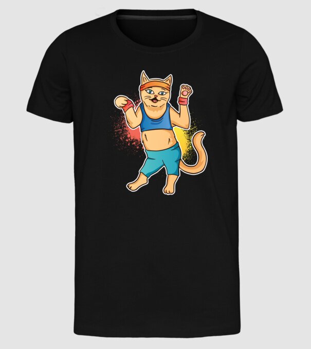 Zumba Pisică antrenament model negru pe tricou