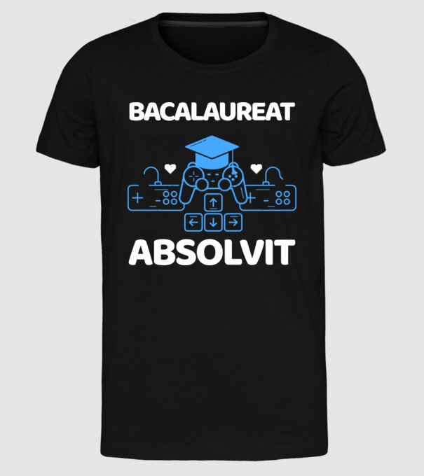 Bacalaureat absolvit model negru pe tricou