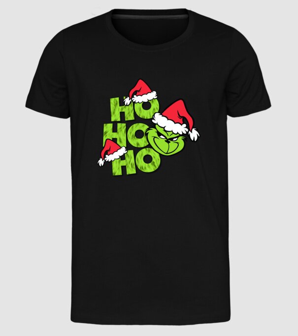 Ho Ho Ho - Grinch model negru pe tricou