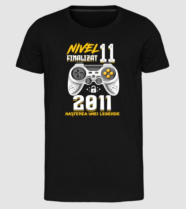 Nivel 11 finalizat. 2011 nașterea unei legende model negru pe tricou