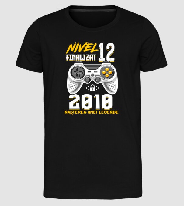Nivel 12 finalizat. 2010 nașterea unei legende model negru pe tricou
