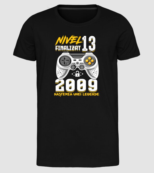 Nivel 13 finalizat. 2009 nașterea unei legende model negru pe tricou