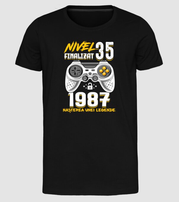 Nivel 35 finalizat. 1987 nașterea unei legende model negru pe tricou