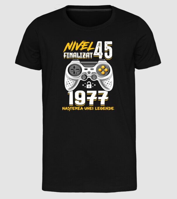 Nivel 45 finalizat. 1977 nașterea unei legende model negru pe tricou