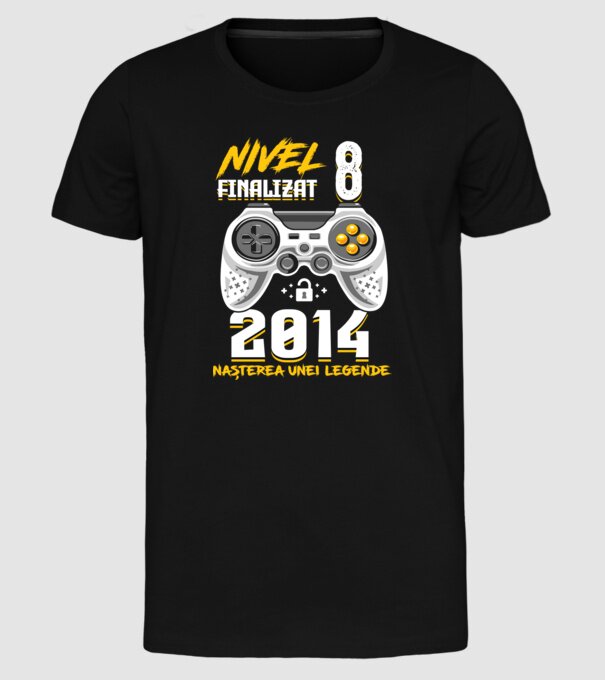 Nivel 8 finalizat. 2014 nașterea unei legende model negru pe tricou