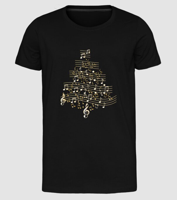 note de Crăciun model negru pe tricou