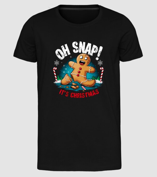 Oh snap! It's christmas Negru model negru pe tricou