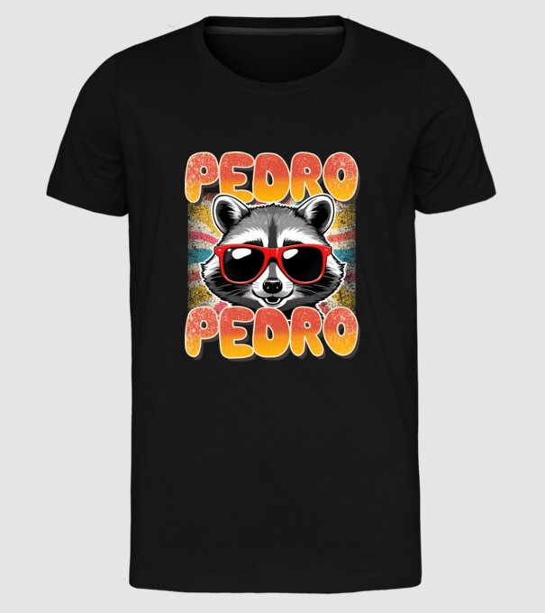 Pedro Pedro groovy retro model negru pe tricou