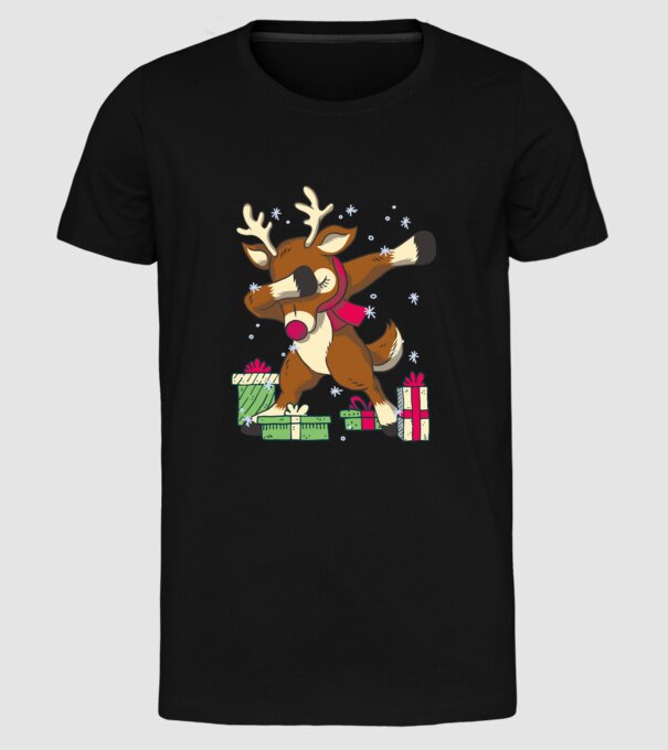 Rudolph DAB model negru pe tricou