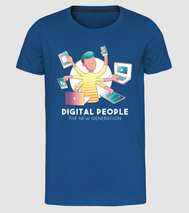 Oamenii multitasking sunt generația viitoare model albastru regal pe tricou