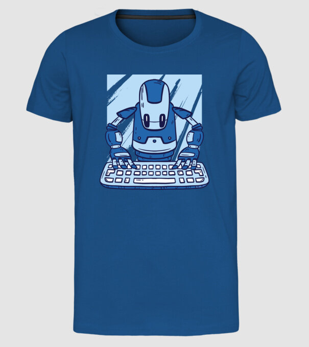 Automatizare robot model albastru regal pe tricou