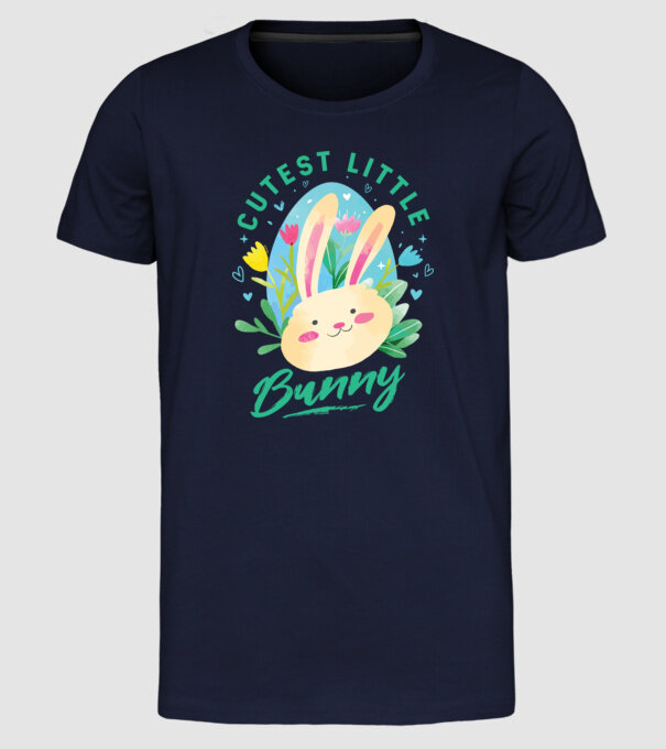 Cel mai dulce iepuraș model albastru închis pe tricou