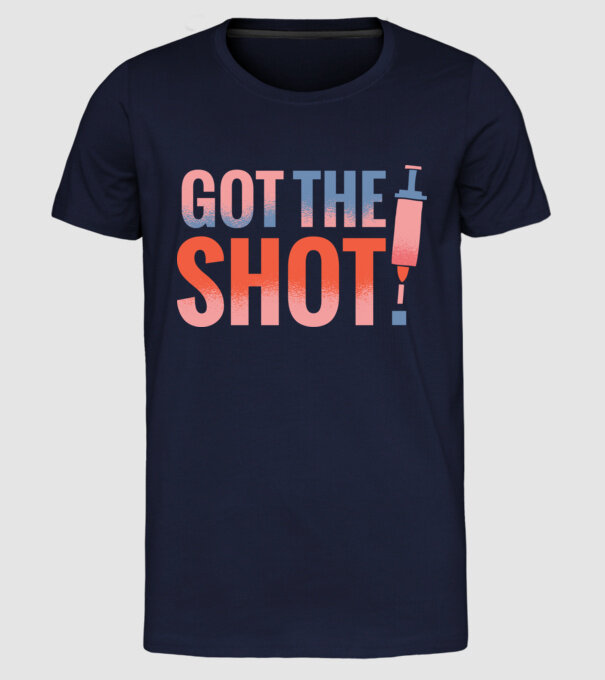 Am fost vaccinat model albastru închis pe tricou