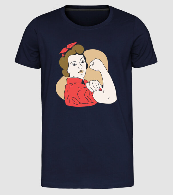 Emanciparea femeilor model albastru închis pe tricou