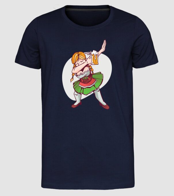 Oktoberfest DAB Fată cu ulcior model albastru închis pe tricou