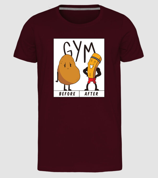Înainte de antrenament, După antrenament model bordo pe tricou