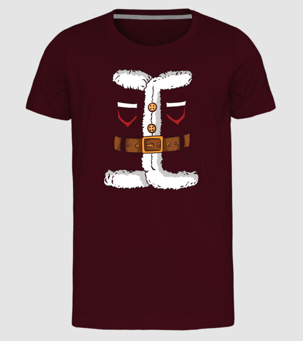 Moș Crăciun Costum model bordo pe tricou