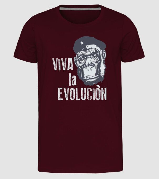 Viva La Evolucion model bordo pe tricou