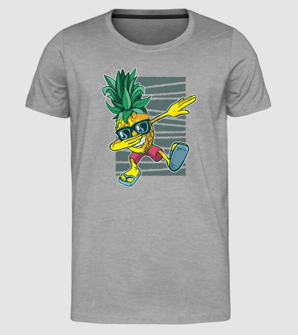 Ananas DAB dans model gri pe tricou