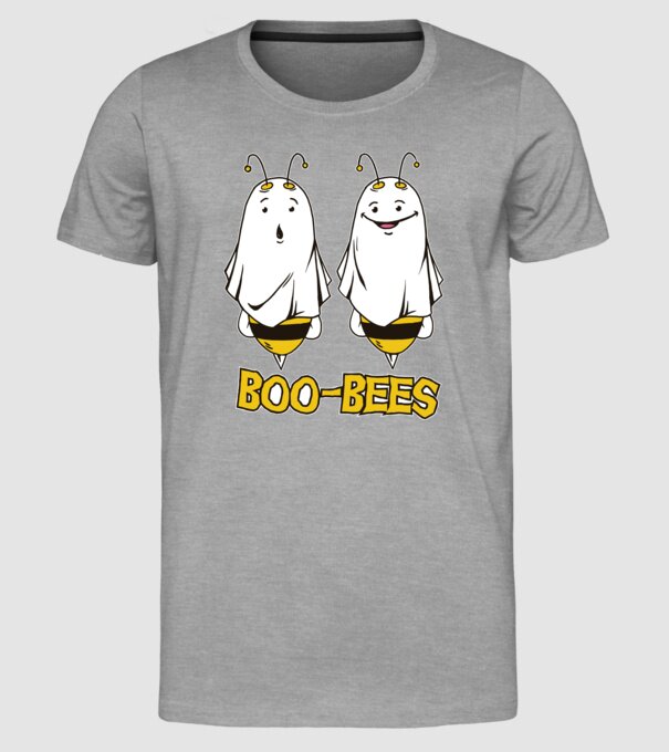 Boo Bees - Albine fantomă Halloween model gri pe tricou