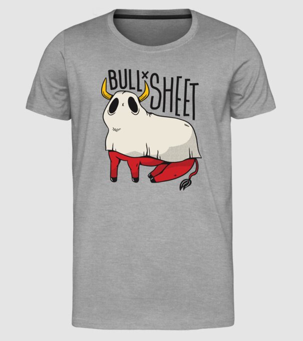 Bull sheet model gri pe tricou