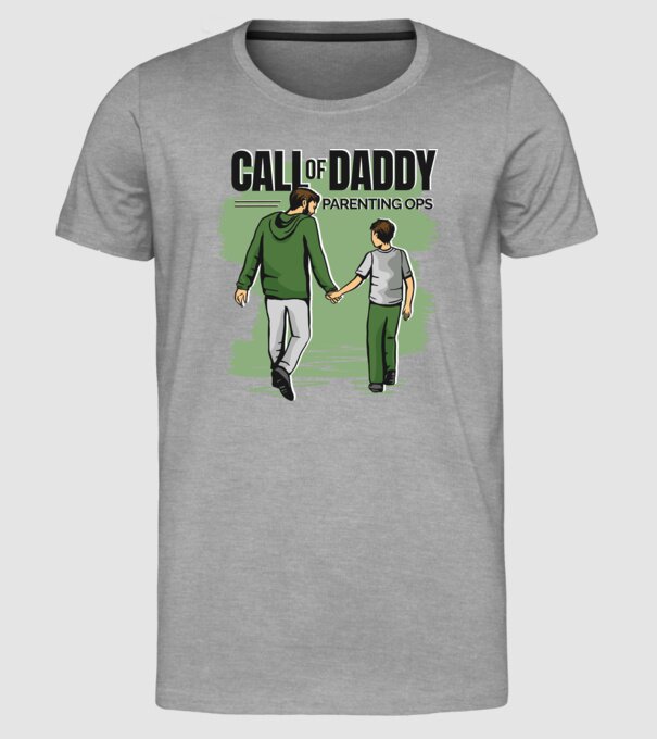 Call of Daddy - Pentru tata model gri pe tricou
