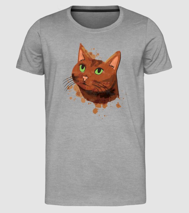 Cap pisică model gri pe tricou