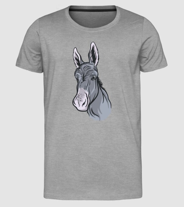 Măgăruș model gri pe tricou