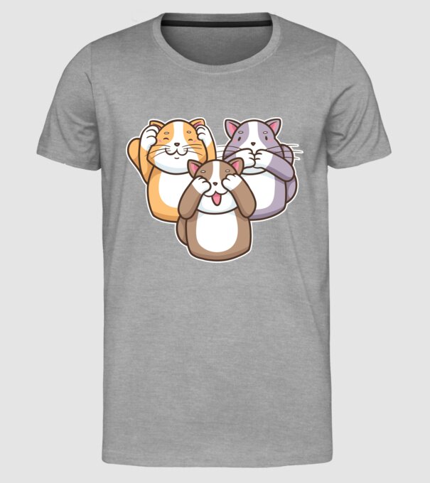 Pisicuțe drăguțe model gri pe tricou
