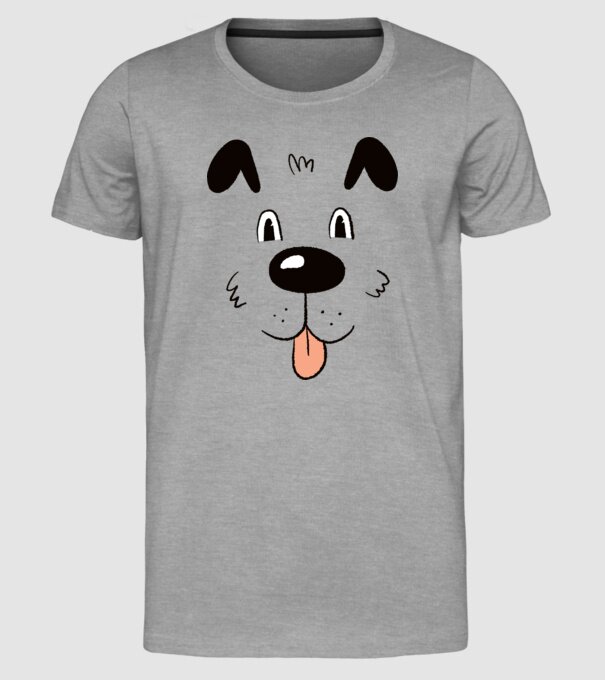 Cap Câine drăguț model gri pe tricou