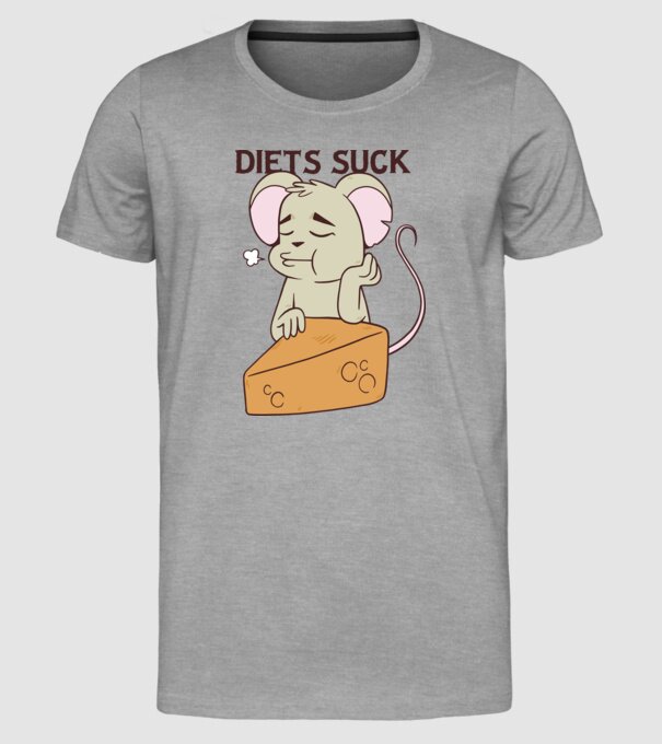 Șoricel diet model gri pe tricou