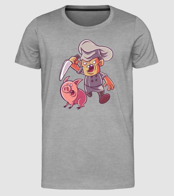 Sacrificare porc Măcelar model gri pe tricou