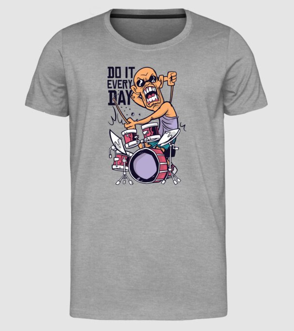 Bate tobele în fiecare zi model gri pe tricou