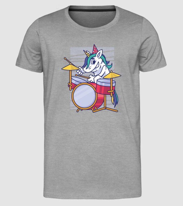 Unicorn Baterist Zi de naștere model gri pe tricou