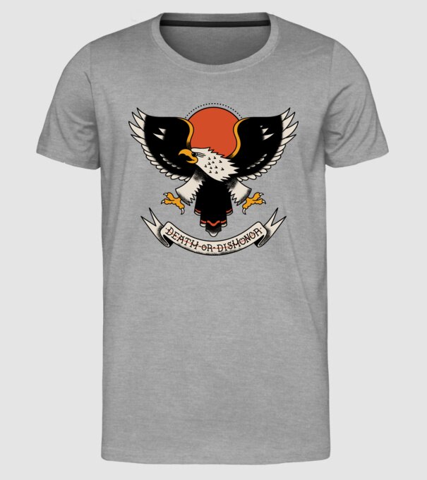 Eagle Tatuaj model gri pe tricou