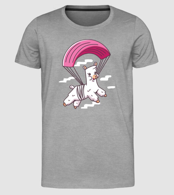 Alpaca parașutist model gri pe tricou