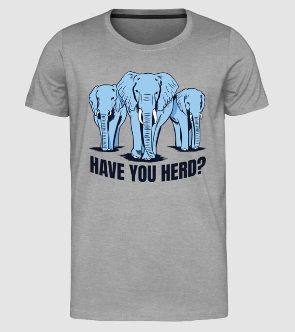 Elefanți model gri pe tricou