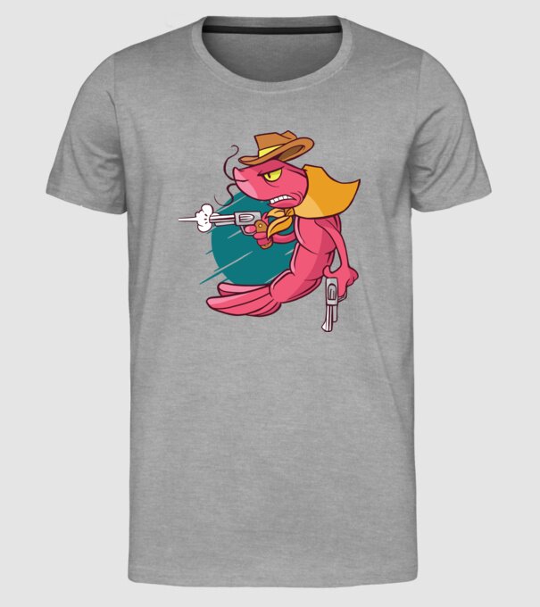 Rac înarmat model gri pe tricou